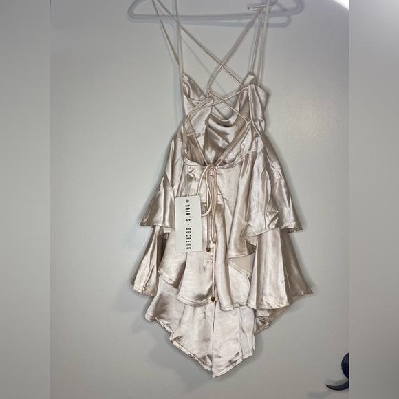 NWT Saints + Secrets Champagne Satin Dress AU 10 US M - Picture 5 of 8